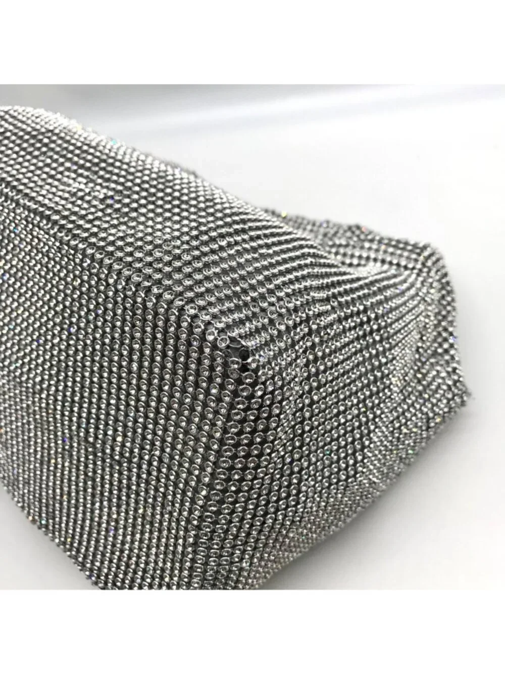 I.N.C. International Concepts Silver Mesh Crystal Hobo Bag